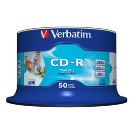 Verbatim CD-R 700 Mo 52x Boîte de 50 Disques Vierges Enregistrables