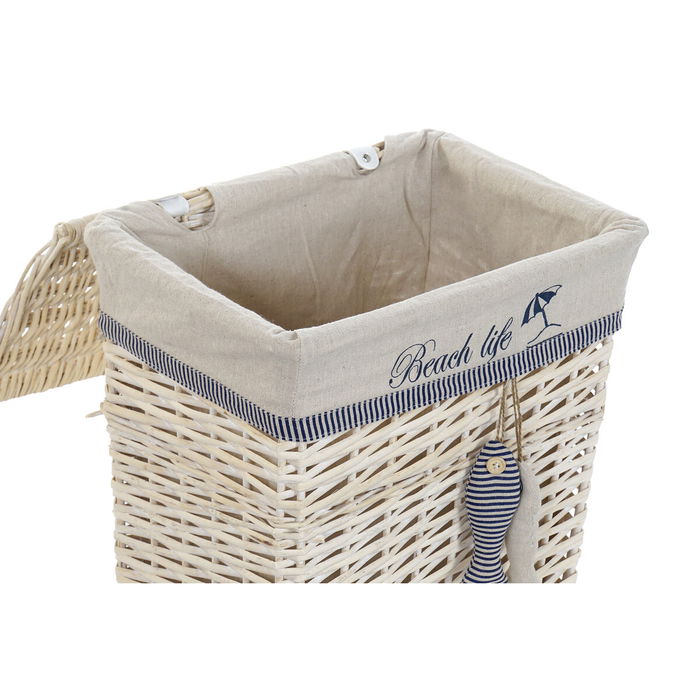 Set de basket DKD Home Decor Bleu Beige Aluminium Spirales méditerranéen 5 Pièces Set de basket DKD Home Decor Bleu Beige Aluminium Spirales méditerranéen 5 Pièces