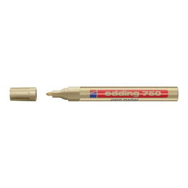 Edding 750 Paint Marker Or Marqueur peinture permanente (Réf: 4-750053) pour surfaces lisses, métal, verre, plastique