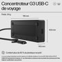 HP Concentrateur USB-C de voyage G3 (5 ports : 2x USB-C, 2x USB-A, 1x HDMI 4K 60 Hz) pour Windows, Mac, Chrome, iOS, Android - Compatible alimentation pass-through