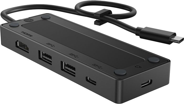 HP Concentrateur USB-C de voyage G3 (5 ports : 2x USB-C, 2x USB-A, 1x HDMI 4K 60 Hz) pour Windows, Mac, Chrome, iOS, Android - Compatible alimentation pass-through HP Concentrateur USB-C de voyage G3 (5 ports : 2x USB-C, 2x USB-A, 1x HDMI 4K 60 Hz) pour Windows, Mac, Chrome, iOS, Android - Compatible alimentation pass-through