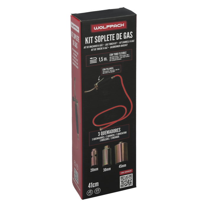 WOLFPACK LINEA PROFESIONAL Soplete avec 3 buses, levier et tube
