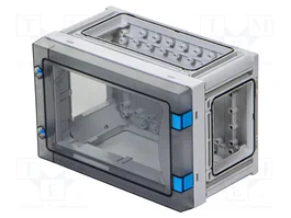 HENSEL ENYSTAR Boîtier mural gris clair avec couvercle transparent