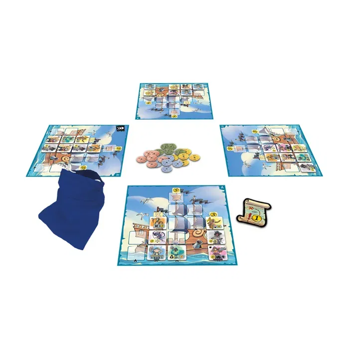 Asmodee - Captain Flip - Jeu de société de pirates en français - Recrutez un équipage, collectez des trésors, plateau de jeu réversible - 4 plateaux navire différents Asmodee - Captain Flip - Jeu de société de pirates en français - Recrutez un équipage, collectez des trésors, plateau de jeu réversible - 4 plateaux navire différents