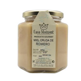 COMO UNA REINA Miel de romarin cru, pot hexagonal 500 g