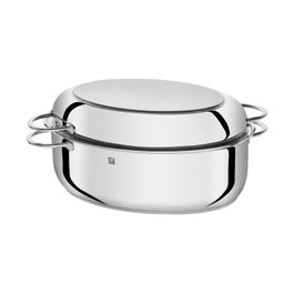Zwilling 40993-000-0 Multi-Bräter ovale 8,5L acier inoxydable avec couvercle et grille, compatible induction et four jusqu'à 240°C
