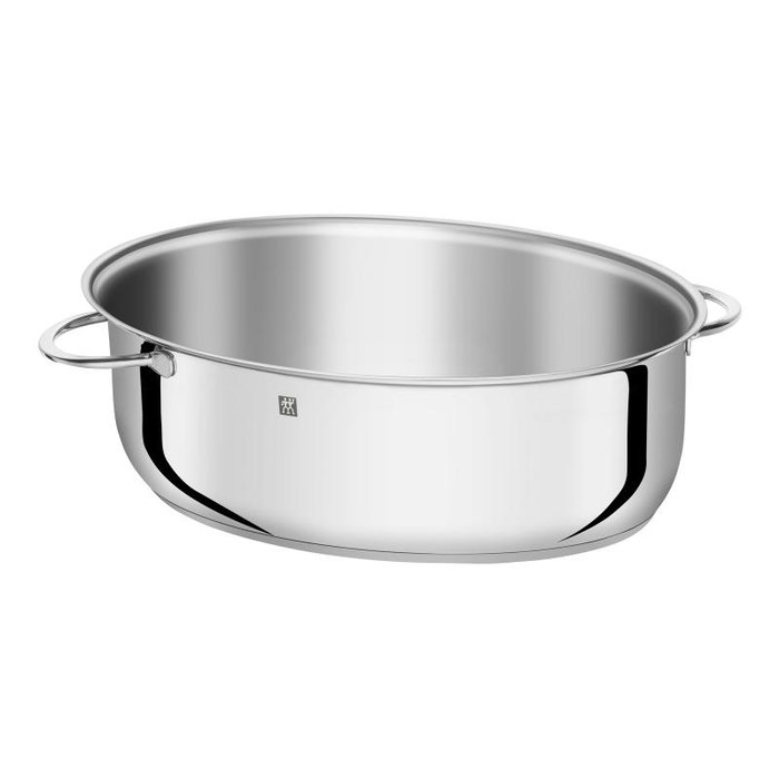 Zwilling 40993-000-0 Multi-Bräter ovale 8,5L acier inoxydable avec couvercle et grille, compatible induction et four jusqu'à 240°C