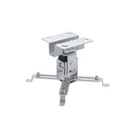 Techly CA-PM 2S Support universel plafond pour projecteur jusqu'à 20 kg, inclinaison -15 à +15°, ajustable, fixation rapide, argenté