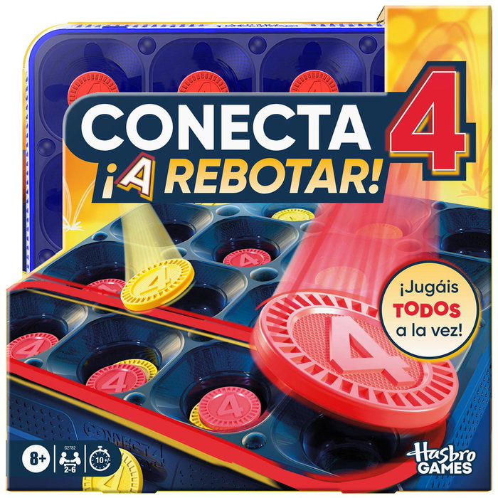 Hasbro Gaming - Conecta 4 Frenzy, Jeu de Société Classique G2782 Version Portugaise et Espagnole, Pour 2 Joueurs ou Plus, Recommandé à Partir de 8 Ans