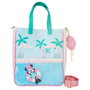 LOUNGEFLY - Sac tote avec porte-monnaie détachable Minnie Mouse Disney Vacation Style - 27.5x32.5x10 cm - Vegan, doré, avec appliques et broderies