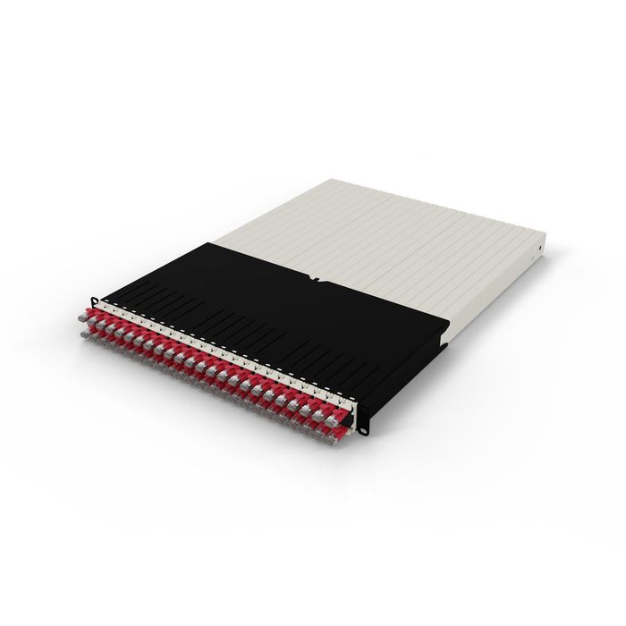 PATCHBOX patchbox.one / 30RU / STP / Red - Rangement de câbles réseau 24 câbles rétractables Cat.6a couleur rouge pour baie rack, avec PoE