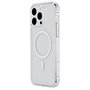 eSTUFF Coque hybride magnétique transparente Berlin pour iPhone 15 Pro - Compatible MagSafe et QI, avec contour TPU souple et dos rigide pour une protection renforcée
