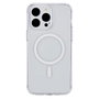 eSTUFF Coque hybride magnétique transparente Berlin pour iPhone 15 Pro - Compatible MagSafe et QI, avec contour TPU souple et dos rigide pour une protection renforcée