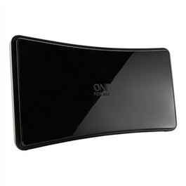 One For All SV9420 Antenne intérieure TV amplifiée Full HD/5G, courbée avec filtres 3G/4G/5G et réception Ultra HD