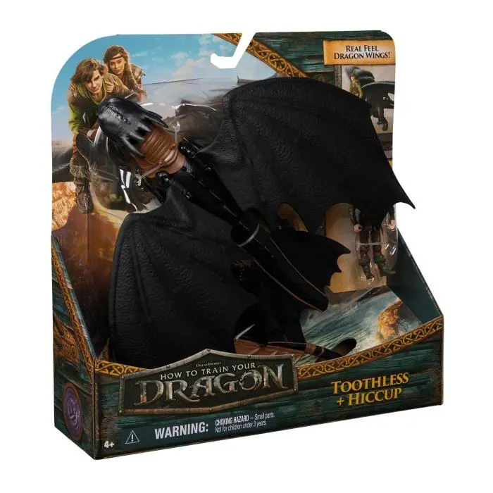 Spin Master Pack Dragon et Viking 25 cm - KROKMOU - Figurines articulées inspirées du film Dragons - Jouet pour enfants dès 4 ans