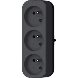 Triplite - QUARX - Prise triple 3P 16A 3680W compacte et conforme aux normes NF pour usage domestique ou professionnel