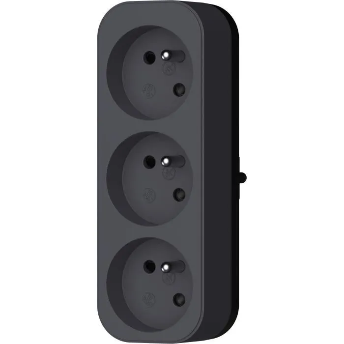 Triplite - QUARX - Prise triple 3P 16A 3680W compacte et conforme aux normes NF pour usage domestique ou professionnel