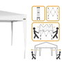 Color Baby AKTIVE - Tonnelle pliante en polyester blanc, dimensions 300x300x250 cm, structure acier, pour jardin et extérieur