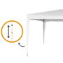 Color Baby AKTIVE - Tonnelle pliante en polyester blanc, dimensions 300x300x250 cm, structure acier, pour jardin et extérieur