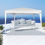 Color Baby AKTIVE - Tonnelle pliante en polyester blanc, dimensions 300x300x250 cm, structure acier, pour jardin et extérieur