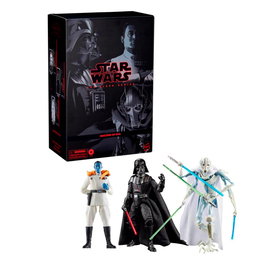 Hasbro Star Wars Masters Of Evil G0659 - Pack de 3 Figurines Darth Vader, Grand Amiral Thrawn et Général Grievous avec 7 Accessoires