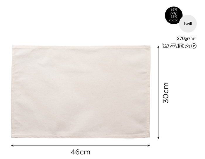 Innspiro Set de table rectangulaire en coton 46x30 cm
