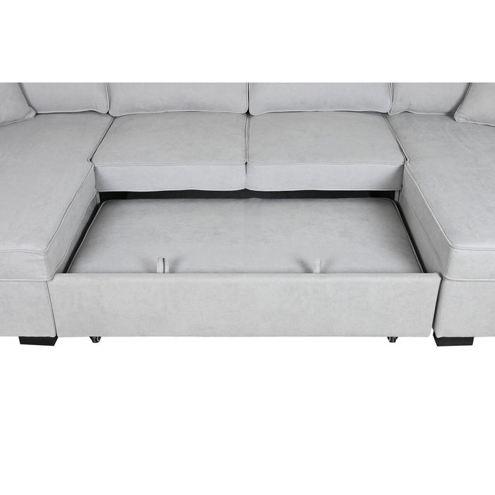 Canapé Convertible Home ESPRIT Gris Moderne 298 x 154 x 92 cm