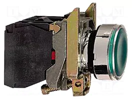 SCHNEIDER ELECTRIC Commutateur bouton-poussoir Harmony XB4 vert LED