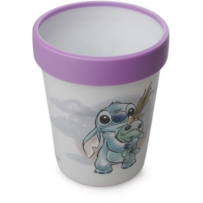 Disney Baby Gobelet Antidérapant d'Apprentissage - Lilo et Stitch, Idéal pour l'Autonomie des Bébés et Éviter les Renversements