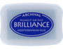 Tsukineko BRILLIANCE Almohadilla d'encre Bleu Méditerranée effet nacré 95x65mm