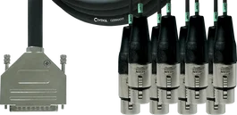 CORDIAL Câble pour interface Sub-D vers 8 XLR femelle, 3 m