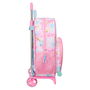 Cartable à roulettes Barbie Painterly Rose Bleu ciel 33 x 42 x 14 cm