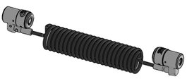 Ergonomic Solutions ClickSafe Dual Lock Curly Cable 1,7m