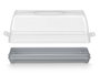 LEKNES PORTATARTA RECTANGULAR ASA Gris-Transparente