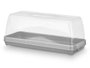 LEKNES PORTATARTA RECTANGULAR ASA Gris-Transparente
