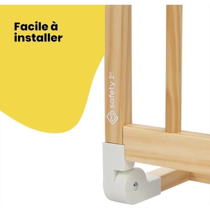 Safety 1st Barrière de lit en bois 110 cm - 18 Mois-5 Ans, inclinable, facile à plier, système auto-verrouillage, finition naturelle, FSC Safety 1st Barrière de lit en bois 110 cm - 18 Mois-5 Ans, inclinable, facile à plier, système auto-verrouillage, finition naturelle, FSC