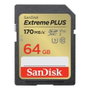 SanDisk Extreme PLUS 64 GB SDXC UHS-I U3 Classe 10 Carte Mémoire