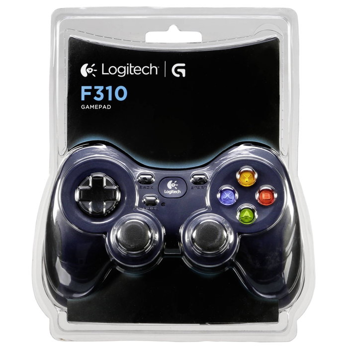Logitech Gamepad F310 Manette de jeu Filaire USB Noir et Bleu