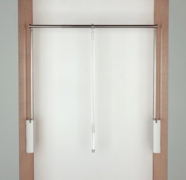 SERVETTO Perchero abatible 3T blanc et nickel