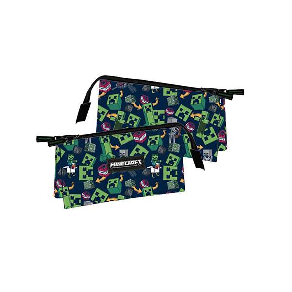 Toybags Estuche triple Minecraft avec personnages, étui de rangement 10 x 23 x154 cm, jeu en espagnol Toybags Estuche triple Minecraft avec personnages, étui de rangement 10 x 23 x154 cm, jeu en espagnol