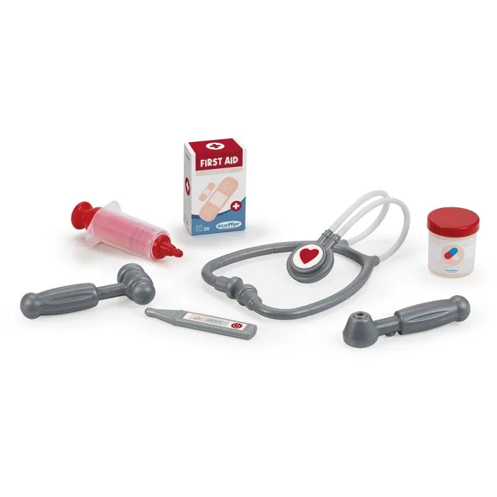 Ecoiffier Valisette Docteur 269 - Coffret Médical avec Accessoires pour Enfants de 18 Mois et Plus - Allo Docteur - Jouet en Français