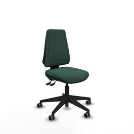 PIQUERAS Y CRESPO Chaise Elche Asynchrone Tissu Vert foncé Base pyramidale noire
