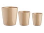Ibergarden Lot de 3 pots coniques en céramique 14, 17, 22 cm beige