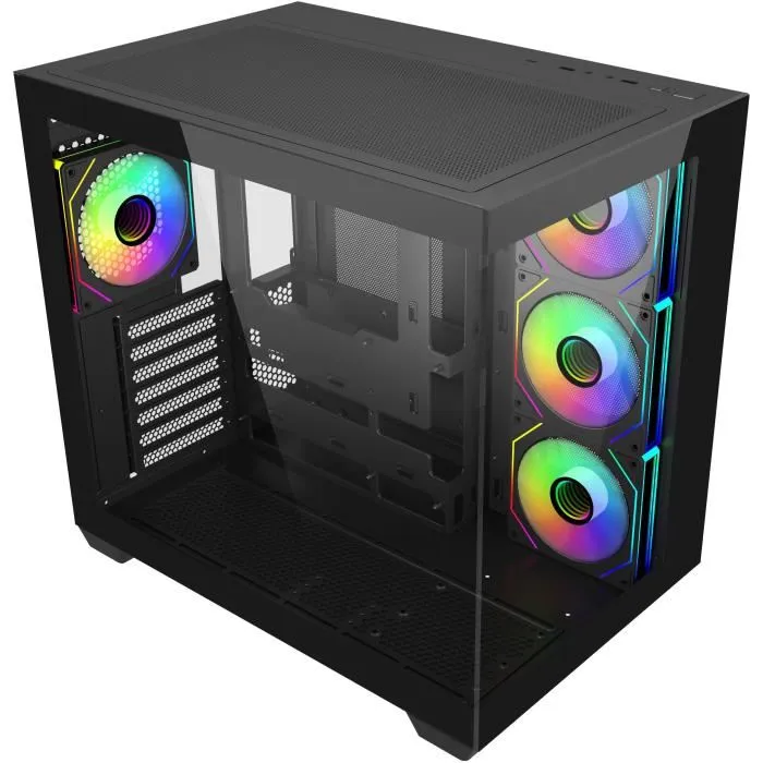 Cooler Master Elite 681 - Boîtier PC Gamer Moyen-Tour, Design Panoramique 270° en Verre Trempé, Architecture Double Chambre, Compatible Watercooling, jusqu'à 10 Ventilateurs
