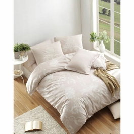 BigBuy Home Parure de couette Vison et blanc, 220 x 240 cm