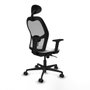 Piqueras y Crespo 2D036N1 Chaise de Bureau avec Appui-tête Blanc