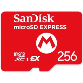 SanDisk Carte mémoire Micro SD Express 256 Go - Pour Nintendo Switch 2 - Stockage jeux, DLC, sauvegardes - Haute vitesse lecture/écriture