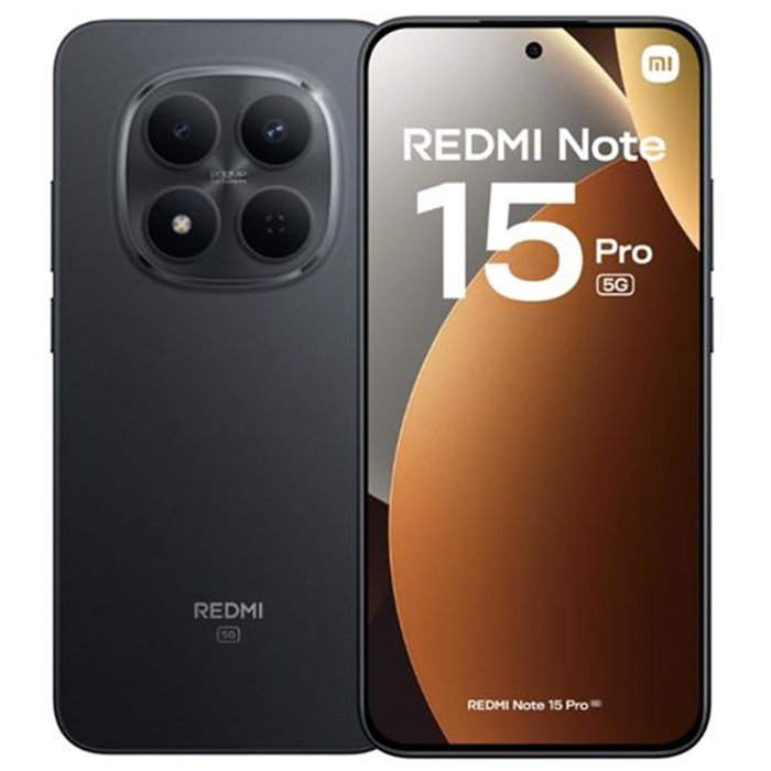 Xiaomi Redmi Note 15 Pro 5G 8GB RAM 256GB Smartphone débloqué 6.83" AMOLED 200MP Noir Xiaomi Redmi Note 15 Pro 5G 8GB RAM 256GB Smartphone débloqué 6.83" AMOLED 200MP Noir