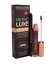 Makeup Revolution Set Retro Luxe Matte, Rouge à Lèvres Liquide et Crayon Royal