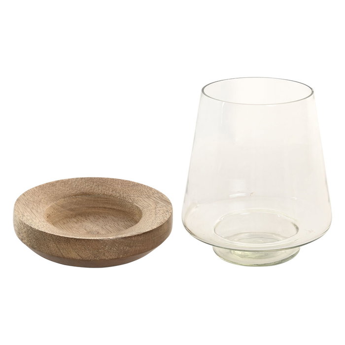 Home ESPRIT Bougeoir Marron Naturel Verre et Bois de manguier (2 Unités) Home ESPRIT Bougeoir Marron Naturel Verre et Bois de manguier (2 Unités)